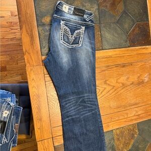 Vigoss Dark Blue Denim with Embellished Design